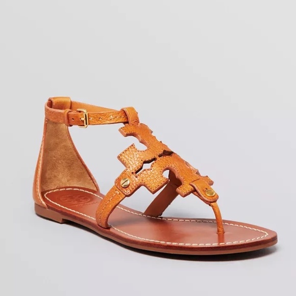Tory Burch Phoebe leather sandal camel tan brown, size 12 - Picture 13 of 13